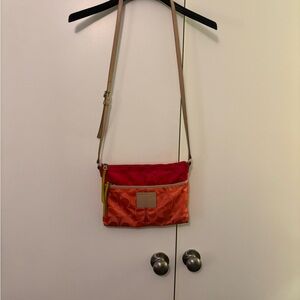 Coach Vibrant Orange and Pink Crossbody Bag